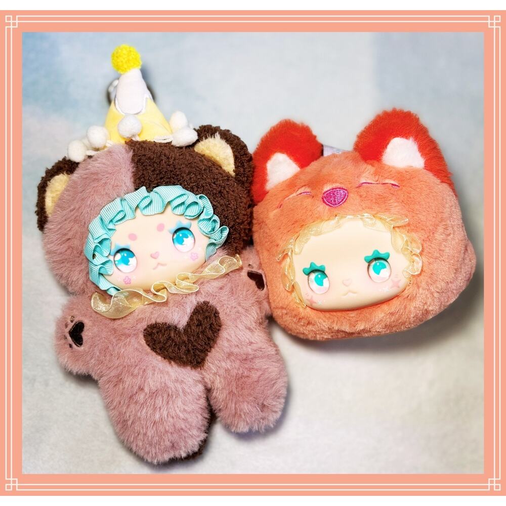 Lucky Lovely Emma Plush Flavor Twist Rua Rua Zoo Red Bean Puff Blind Box Pendant